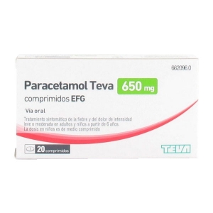 PARACETAMOL TEVA EFG 650 MG...