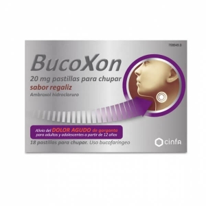 BUCOXON 20 MG, 18 PASTILLAS...
